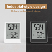 Termometer-Higrometer Digital, Termometer Higrometer Dalam & Luar Ruangan dengan Pengukuran Suhu & Kelembapan. Tampilan Jam & Tanggal.