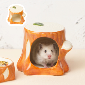 Nichoir en céramique pour hamster, modèle ours doré, pour l'été, rafraîchissant et apaisant, pour soulager la chaleur. Maison en glace pour hamsters. Fournitures pour hamsters. - Product Image 1