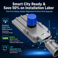 Lampu Jalan LED Urban dengan Soket Fotocell Bersertifikasi NEMA, Dilengkapi Waterpas, Siap untuk Kota Pintar di Amerika Utara, Bersertifikasi ETL DLC FCC