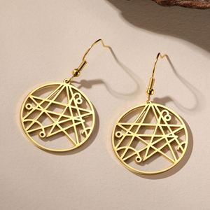 Myshape Sigil of <strong>Necronomicon</strong> Symbol Earring Cthulhu Mythos <strong>Book</strong> of Dead Pendant Stainless Steel Jewelry - Product Image 6