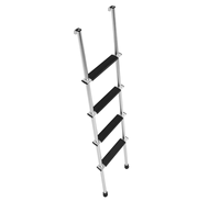 Échelle de couchette en aluminium argenté et noir pour caravane, 66 pouces, pour camping-car