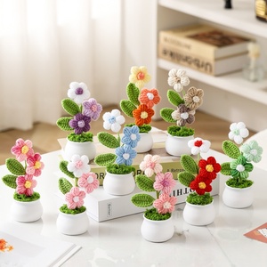 Planta en Maceta 3D de Hilo Terminado, No <span class=keywords><strong>Me</strong></span> Olvides, Árbol de Nubes, Tejido a Mano, Suave, Ecológico, Adorno Pequeño para Oficina, Coche, Año Nuevo Chino - Product Image 5