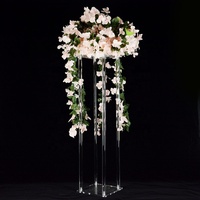 Ourwarm – Vases en acrylique à grandes Bases De fleurs, centres De Table transparents pour décoration De mariage