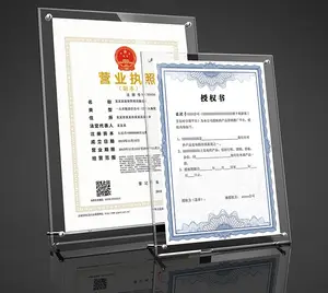 Acryl L Typ klar Acryl Tisch kartenst änder Zertifikat Display Plate Schreibtisch Menü halter Business License Frame