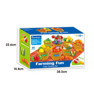 Ensemble de 52 jouets de découpe alimentaire, tri des couleurs et des formes, jeu d'imitation de cuisine avec fruits, légumes et fruits de mer, éducatif - Product Image 4