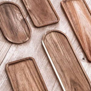 Bandeja de Madera Pulida de Lujo, Perfección Artesanal para Decoración del Hogar Ecológica, Regalos, Exhibición, Precio Económico - Product Image 1