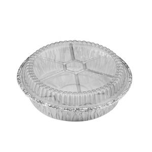 Air Fryer Ofen Einweg-Lebensmittel behälter 670ml 7 "Zoll 19*4cm Runde Aluminium folie Behälter pfanne mit Brett deckel RO7-<span class=keywords><strong>CA</strong></span> - Product Image 2