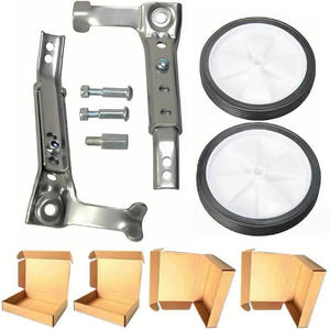 Ruedas de entrenamiento para bicicletas de 16 pulgadas con llanta de acero, ruedas blancas con soporte de montaje y tornillos para bicicleta de equilibrio para niños - Product Image 1