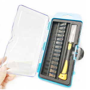 Hot Sell 14 Blades Aluminum Exacto Cutter Custom DIY Art &amp; Craft <strong>Hobby</strong> Carving Knife Set Cheap 9304 <strong>Cutting</strong> <strong>Tool</strong> - Product Image 5