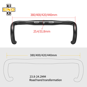 Giá tốt UNO xe đạp đường thả tay lái 31.8*380/400/420mm Hợp kim nhôm nhỏ gọn đua thả Thanh-Phiên bản mới in logo - Product Image 6
