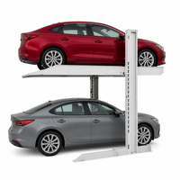 Équipement de stationnement mécanique à deux poteaux, empileur de voitures vertical, élévateur de stationnement double empilement pour les communautés résidentielles