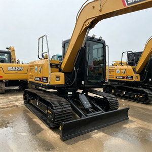 Excavadora de cadenas SY75C de 7 toneladas, modelo 2023, cucharón de 0.28m, excavadora hidráulica con 43kW de potencia y alta eficiencia, suministro de fábrica - Product Image 2