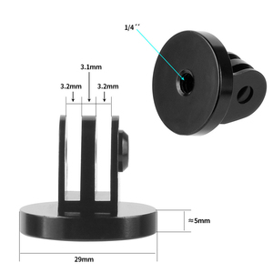 Accessoire pour caméra d'action HONGDAK, adaptateur de filetage en alliage d'aluminium avec trou de vis 1/4, support pour trépied pour <span class=keywords><strong>GoPro</strong></span> 13/12/<span class=keywords><strong>11</strong></span>/<span class=keywords><strong>10</strong></span>/9 Insta360 X4 X5 - Product Image 3