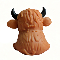 Vente en gros de jouets anti-stress en TPR en forme de vache des Highlands géante, amusants, à récupération lente, pour exercices manuels et soulagement du stress, pour enfants et adultes