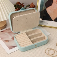 Boîte de rangement rectangulaire en cuir PU pour bijoux, idéale pour bagues de mariage, colliers, bracelets de voyage, boucles d'oreilles - Emballage carton
