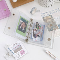Pochette spirale transparente en PVC A5 A6 A7 M5 pour classeur à feuilles mobiles, organiseur de rangement pour espèces et enveloppes