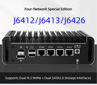 Routeur mural 4 ports CWWK J6412, Mini PC industriel J6413, prend en charge IKuai