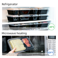 Boîtes en plastique PP de 36 oz de qualité alimentaire, boîtes en plastique personnalisées rectangulaires pour emporter, utilisables au micro-ondes - pour nouilles, sandwichs, salades, sucres