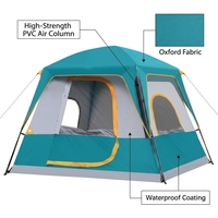 Tenda Camping Lipat Portable Outdoor Ridge Multi-person Tebal Anti Ledakan Tahan Hujan Anti Air Bahan Kain 190D/210D
