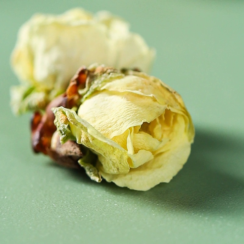 Organic Green Sepal Plum Blooming Tea Freshly Harvested Authentic Chinese Herbal Medicine Water-Bubble Drink in a White Plum Bag