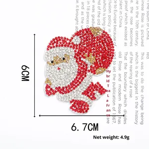 Nouvel autocollant thermocollant en strass pour sapin de Noël, bonhomme en pain d'épices, chaussettes de neige, patch pour accessoires de bricolage pour chaussures, chapeaux et vêtements - Product Image 6