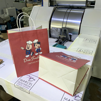 Sac en papier kraft avec impression personnalisée KM Sac en papier kraft brun pour aliments à emporter avec votre propre logo Sac en papier kraft