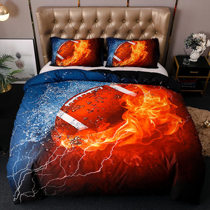 Wholesale 3pcs Polyester <strong>Bedding</strong> Set Sports Series Customization Designs Duvet Cover Set with 2pcs Pillowcase - Product Image 4