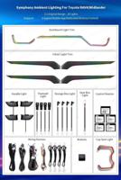 Kit d'éclairage d'ambiance intérieur LED Symphony pour Toyota Rav4 2019-2024, accessoires de décoration pour tweeter