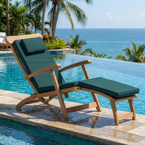 Cojín <span class=keywords><strong>de</strong></span> Asiento Acolchado y Tejido <span class=keywords><strong>para</strong></span> Silla Reclinable <span class=keywords><strong>de</strong></span> Jardín, Banco <span class=keywords><strong>de</strong></span> Exterior, Tumbona, 100% Poliéster, Impermeable y Resistente al Fuego, Económico - Product Image 1