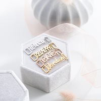 Chaîne de lacets personnalisée en or gravée pour dropshipping, breloques métalliques pour lacets de chaussures avec fermoir à épingle métallique