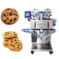 Machine industrielle à biscuits, machine à enrober les biscuits aux pépites de chocolat coupées à la presse