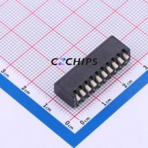 DM-10P DIP Switch SMD-20P,9x26.8mm Switch ( Type: Piano Key )( Number of Switch Sections: 10 )( Lead Spacing: 2.54mm ) - Product Image 1