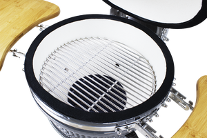 SEB Kamado - Asador de Cerámica Moderno de 16 Pulgadas con Encendido Electrónico de Acero Inoxidable - Barbacoa Portátil de Carbón para 2-3 Personas para Acampar - Product Image 3