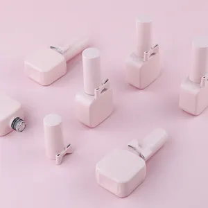 Nail Bottle The Custom Popular Pink Empty New Square Nail Polish Bottle Glass Made By Factory