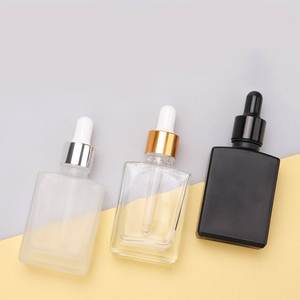 Hot-selling <b>Dropper</b> <b>Bottle</b> Empty Screen-printed 20ml 30ml 50ml 100ml Essential Oil Rectangular <b>Bottles</b> with Screw Cap - Product Image 1