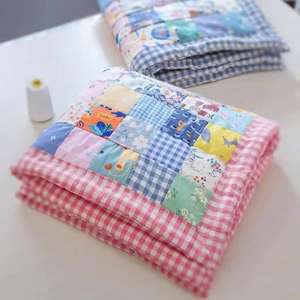 Lightweight Kids <strong>Patchwork</strong> Blanket Wide Binding Baby <strong>Quilt</strong> - Product Image 6