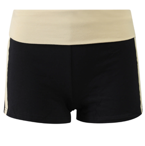 Nuovi arrivi pantaloni da <span class=keywords><strong>donna</strong></span> in colore a contrasto <span class=keywords><strong>con</strong></span> stampa Logo personalizzati piegati su cintura in cotone morbidi <span class=keywords><strong>pantaloncini</strong></span> traspiranti - Product Image 5