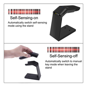 Symcode R55 Hall Sensing Mode Wireless Barcode Scanner Automatic <strong>Scan</strong> with Holder Blackview Mobile Phone A4 <strong>Size</strong> Stock 1D &amp; 2D - Product Image 2