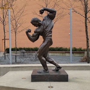Célèbre jardin salle de sport décoration nue forte musculation <span class=keywords><strong>homme</strong></span> Sculpture grandeur nature <span class=keywords><strong>Muscle</strong></span> mâle Bronze Statue - Product Image 4