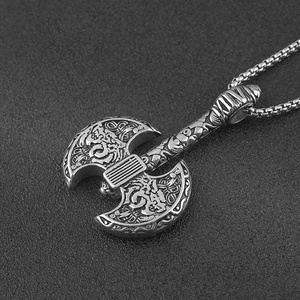 Collar Vikingo con Martillo de Thor Nórdico para Hombre y Mujer, Collar con Colgante de Hacha de Perun, Joyería Religiosa Vintage de Acero Inoxidable, Regalos - Product Image 3