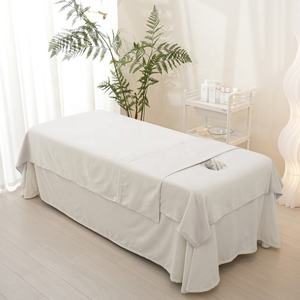 Nappe <span class=keywords><strong>de</strong></span> <span class=keywords><strong>Massage</strong></span> en polyester <span class=keywords><strong>pour</strong></span> la peau, Salon <span class=keywords><strong>de</strong></span> beauté, Spa corporel, <span class=keywords><strong>drap</strong></span> <span class=keywords><strong>de</strong></span> lit <span class=keywords><strong>avec</strong></span> <span class=keywords><strong>trou</strong></span> <span class=keywords><strong>pour</strong></span> le visage, couleur Pure - Product Image 3
