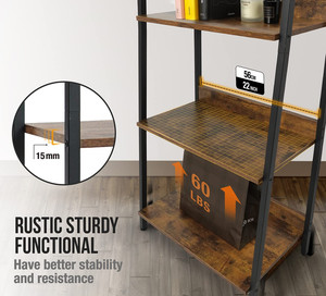 Đồ Nội Thất Văn Phòng Gia Đình Kệ Sách Lớn Giá Trưng Bày Phòng Khách TỦ ĐỰNG SÁCH Công Nghiệp Kệ Sách Etagere Gỗ Mộc Mạc - Product Image 4