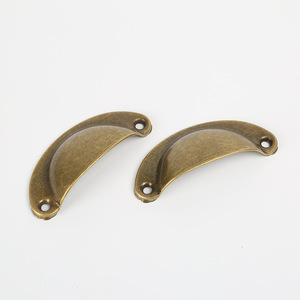 Furniture Handle Brass Semi Circular <b>Drawer</b> Pull Traditional Design Durable Hardware Accessory - Product Image 2