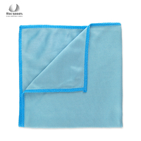 Serviette de nettoyage automobile professionnelle en microfibre pour vitres et miroirs, sans traces, sans peluches, 250 g/m², 40x40 cm, bleue