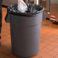 Poubelle ronde de 120L/180L/200L avec couvercle, bac à déchets robuste et durable pour une utilisation intérieure et extérieure