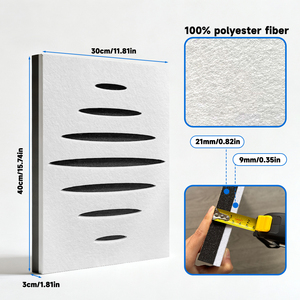 Hiện Đại Sóng Thiết Kế Tự Dính Cách Âm Acoustic Tấm Cho Tường Tiếng Ồn Khối Polyester Bọt Trong Phòng Ngủ Phòng Thu Văn Phòng - Product Image 3