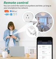 Doodle WiFi Smart Socket 16A-20A avec mesure de la puissance, application mobile pour télécommande, compatible avec les prises US, EU et UK