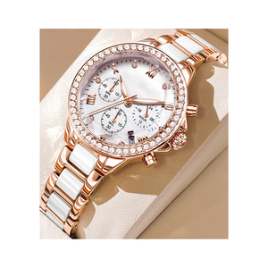 Relojes Deportivos de Cuarzo para Mujer, con Caja de Acero Inoxidable Personalizada de Fábrica, Calendario con Diamantes, Visualización de 24 Horas, <span class=keywords><strong>Cronómetro</strong></span> Luminoso - Product Image 2