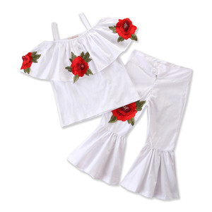 Infants <b>Bell</b> Bottom Clothing Women Trousers Sets Baby Girls Pants Suit of China Wholesale - Product Image 5