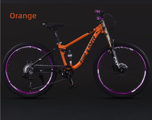 Bicicleta de Montaña de Acero de Alto Carbono con Doble Suspensión, 24/26 Pulgadas, 120 kg, 10 Velocidades, Cómoda, con Freno de Tambor - Product Image 3